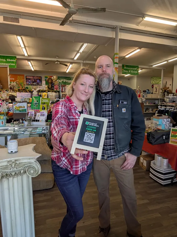 FourLeaf Thrift owners in the store